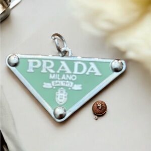 Prada Mint Green Triangle Charm